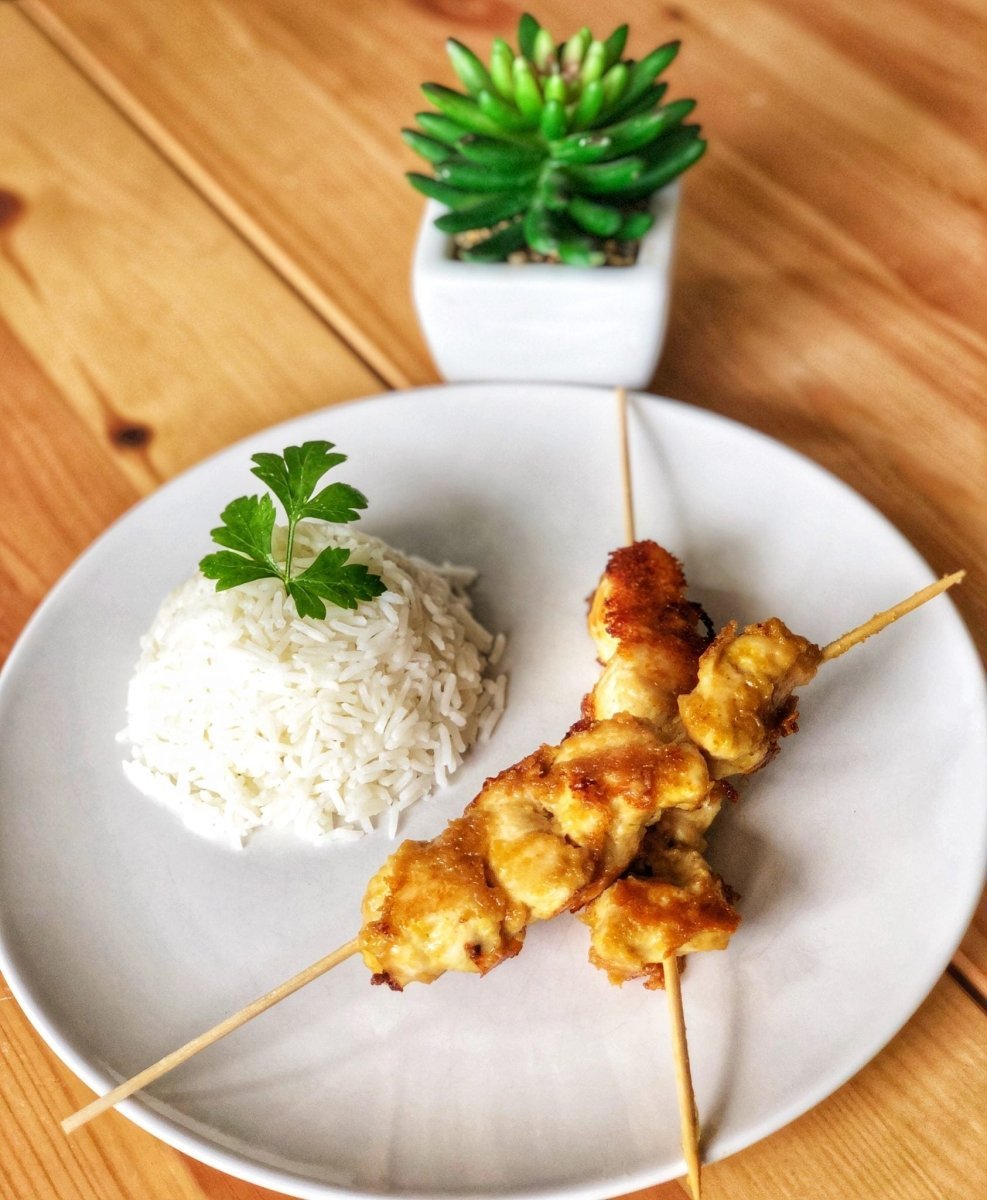 Brochettes de poulet au beurre de cacahuète healthy - Santé gourmet