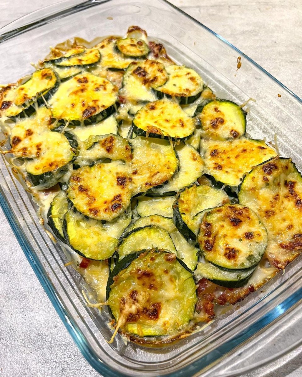 Gratin de courgettes et bacon - Santé gourmet