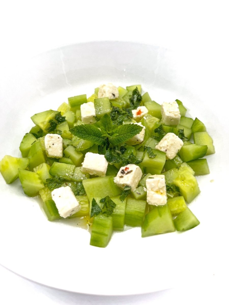 Salade de concombre et feta à la menthe - Santé gourmet