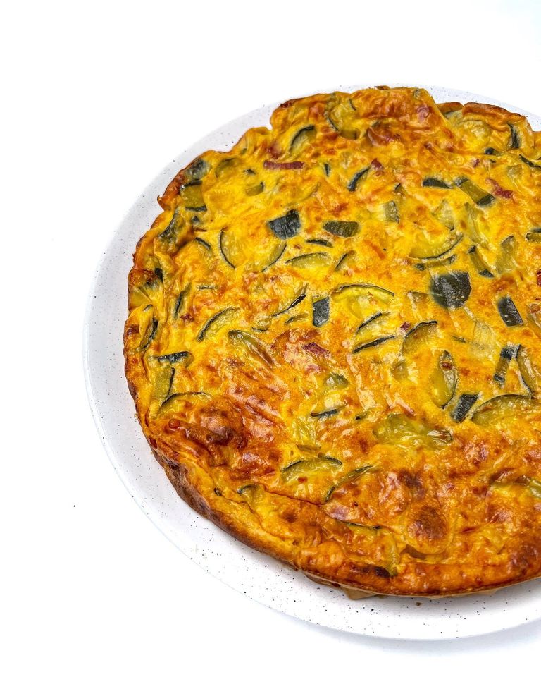 Quiche sans pâte courgettes et bacon - Santé gourmet Image